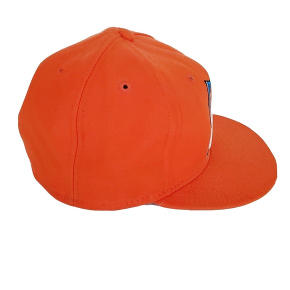 Florida Miami Marlins Hat 7 3/8 Orange New Era Fitted MLB Cap 59 Fifty USA Made - Picture 3 of 8